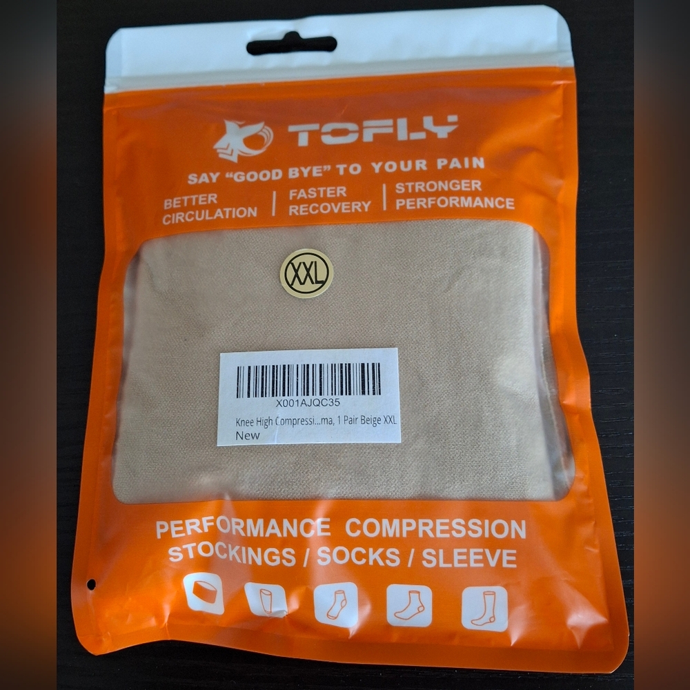 Tan Performance Compression Hosiery Accessories